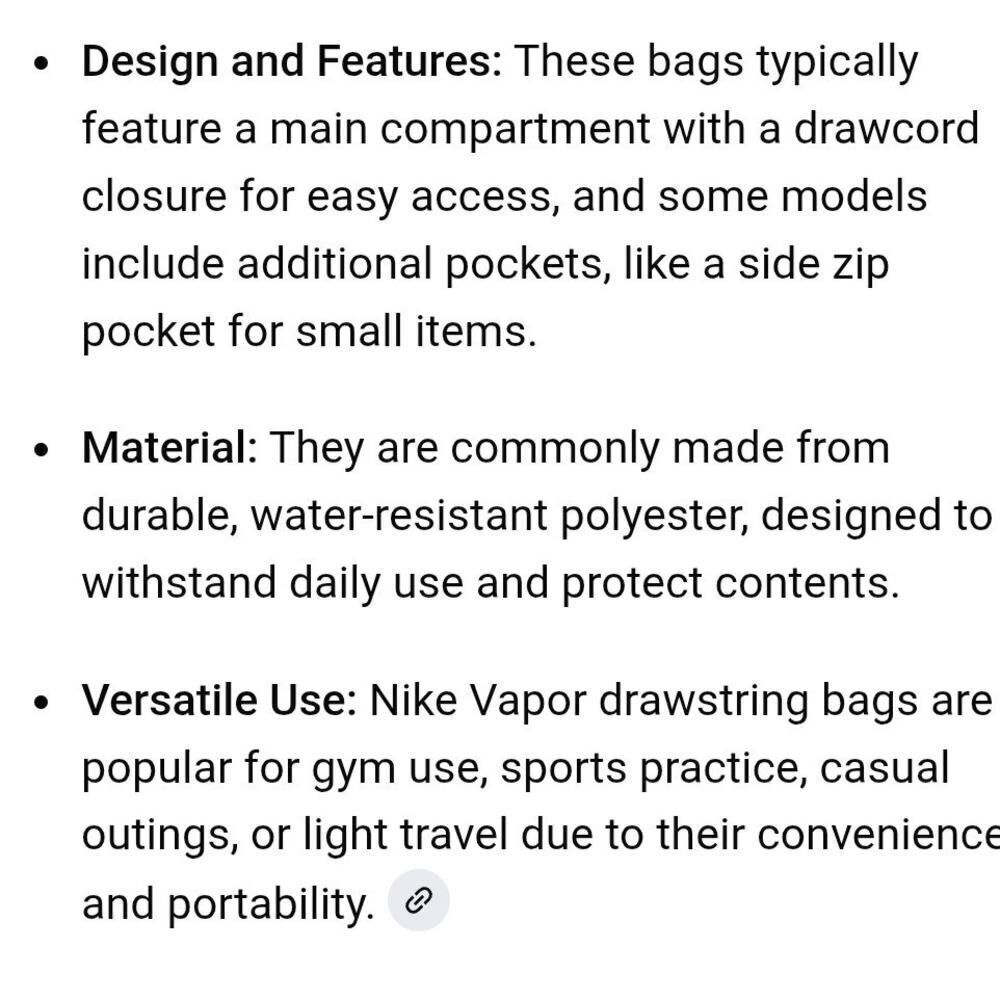 Nike Vapor Drawstring Bag/Backpack - Picture 3 of 8